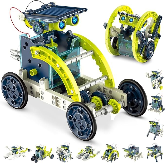 Robot solar juguete educativo STEM 12 en 1 montado