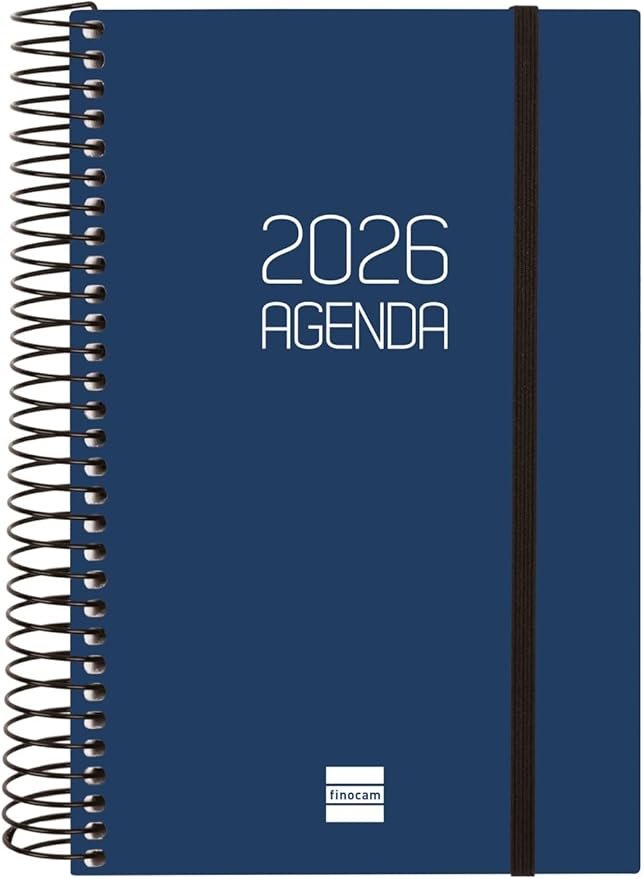 Agenda Finocam 2026 azul espiral