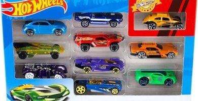 Caja pack 10 coches Hot Wheels metálicos oferta juguetes