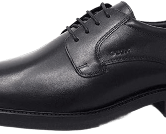 Zapato de vestir Geox Brandolf negro de perfil mostrando suela