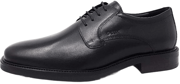 Zapato de vestir Geox Brandolf negro de perfil mostrando suela