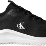 Zapatillas negras Calvin Klein modelo Eva Runner para hombre vista lateral.