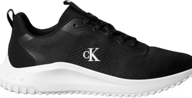 Zapatillas negras Calvin Klein modelo Eva Runner para hombre vista lateral.